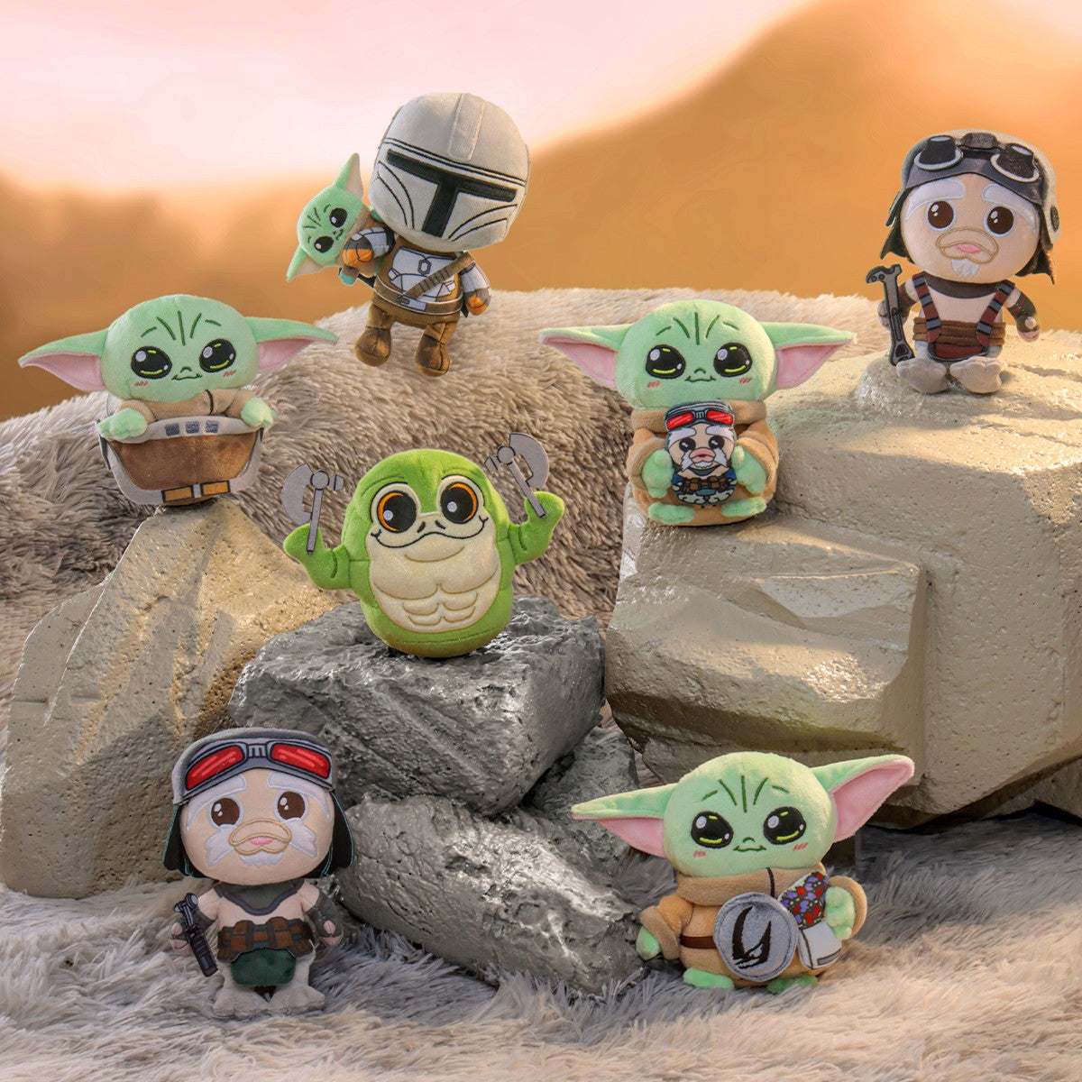 The Mandalorian and Grogu Cosbi Plush Keychain Collection-Single Box (Random)-Hot Toys-Ace Cards & Collectibles