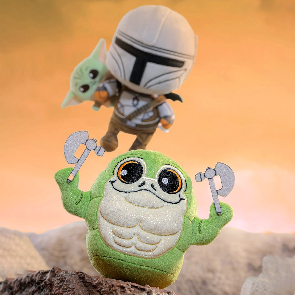 The Mandalorian and Grogu Cosbi Plush Keychain Collection-Single Box (Random)-Hot Toys-Ace Cards & Collectibles