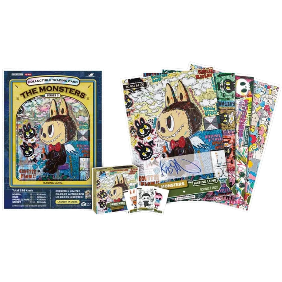 How2work Labubu Collectible Chrome Trading Cards The Monsters Series 3-Single Pack (Random)-How2Work-Ace Cards & Collectibles