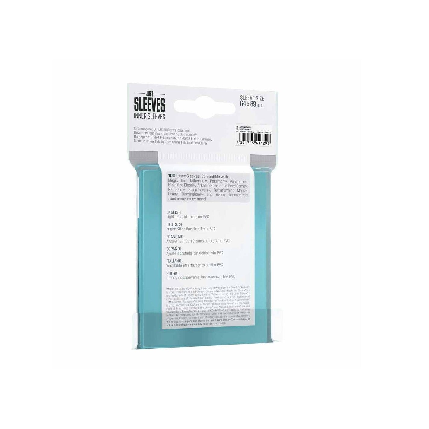 Just Sleeve Standard Size 100pcs - "Inner Sleeve"-Just Sleeve-Ace Cards & Collectibles