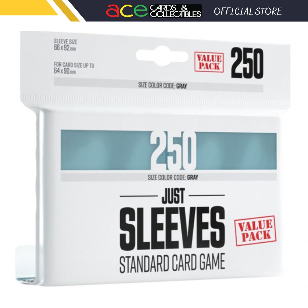 Just Sleeve Standard Size 250pcs - &quot;Standard Clear Value Pack 250&quot;-Just Sleeve-Ace Cards &amp; Collectibles