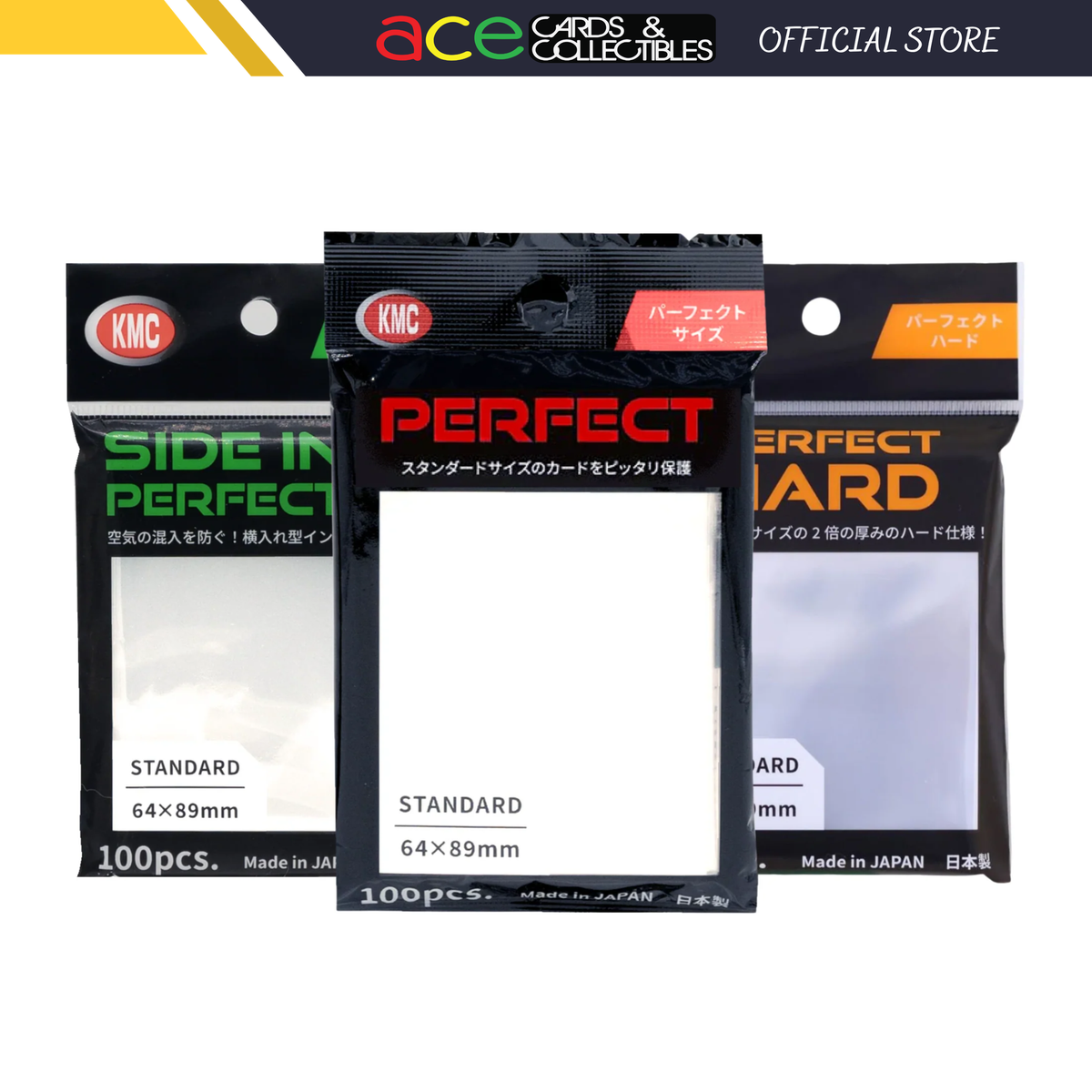 KMC Card Sleeve Barrier Clear Standard Size - Perfect Fit (K-Pop /Digimon/ Pokemon / One-Piece Card)-Perfect Fit Side In-KMC-Ace Cards & Collectibles