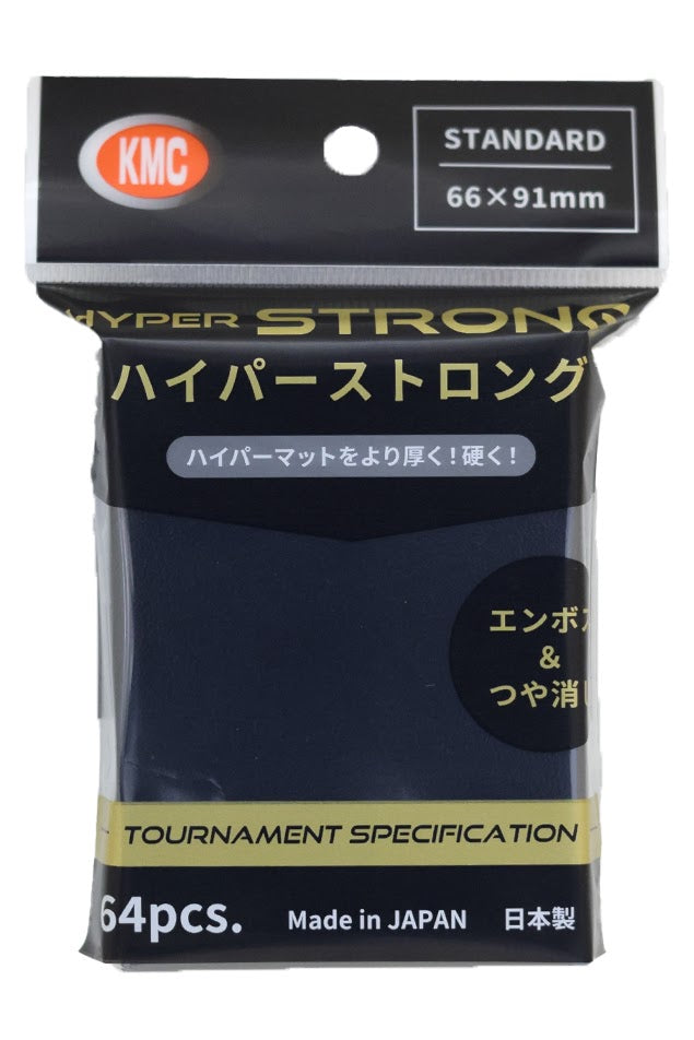 KMC Sleeve Card Barrier "Hyper Strong" Standard Size (64pcs)-Black-KMC-Ace Cards & Collectibles