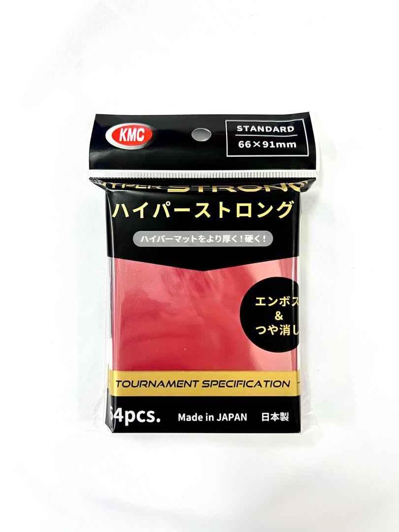 KMC Sleeve Card Barrier "Hyper Strong" Standard Size (64pcs)-Red-KMC-Ace Cards & Collectibles