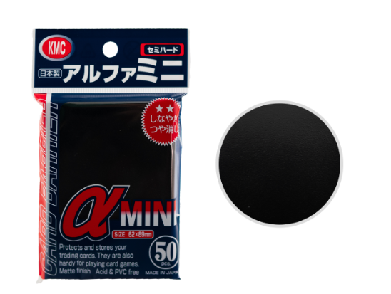 KMC Sleeve Card Barrier Mini Size "Super Alpha α"-Black-KMC-Ace Cards & Collectibles