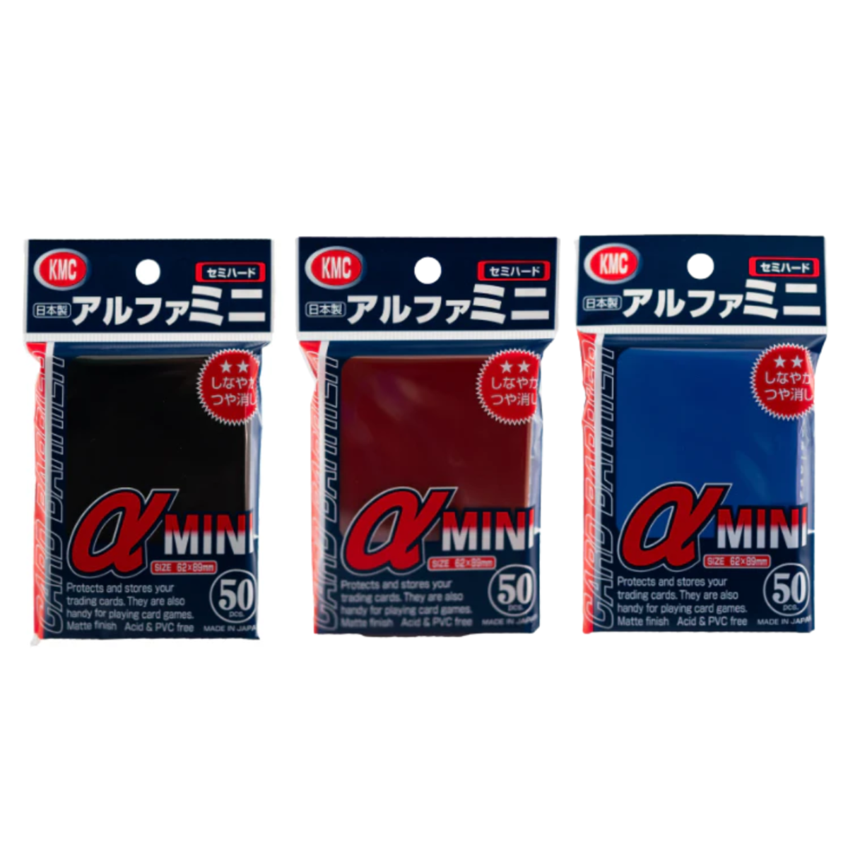 KMC Sleeve Card Barrier Mini Size "Super Alpha α"-Black-KMC-Ace Cards & Collectibles