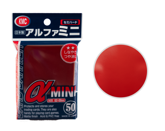 KMC Sleeve Card Barrier Mini Size "Super Alpha α"-Red-KMC-Ace Cards & Collectibles