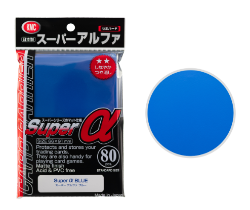 KMC Sleeve Card Barrier Standard Size "Super Alpha α"-Blue-KMC-Ace Cards & Collectibles