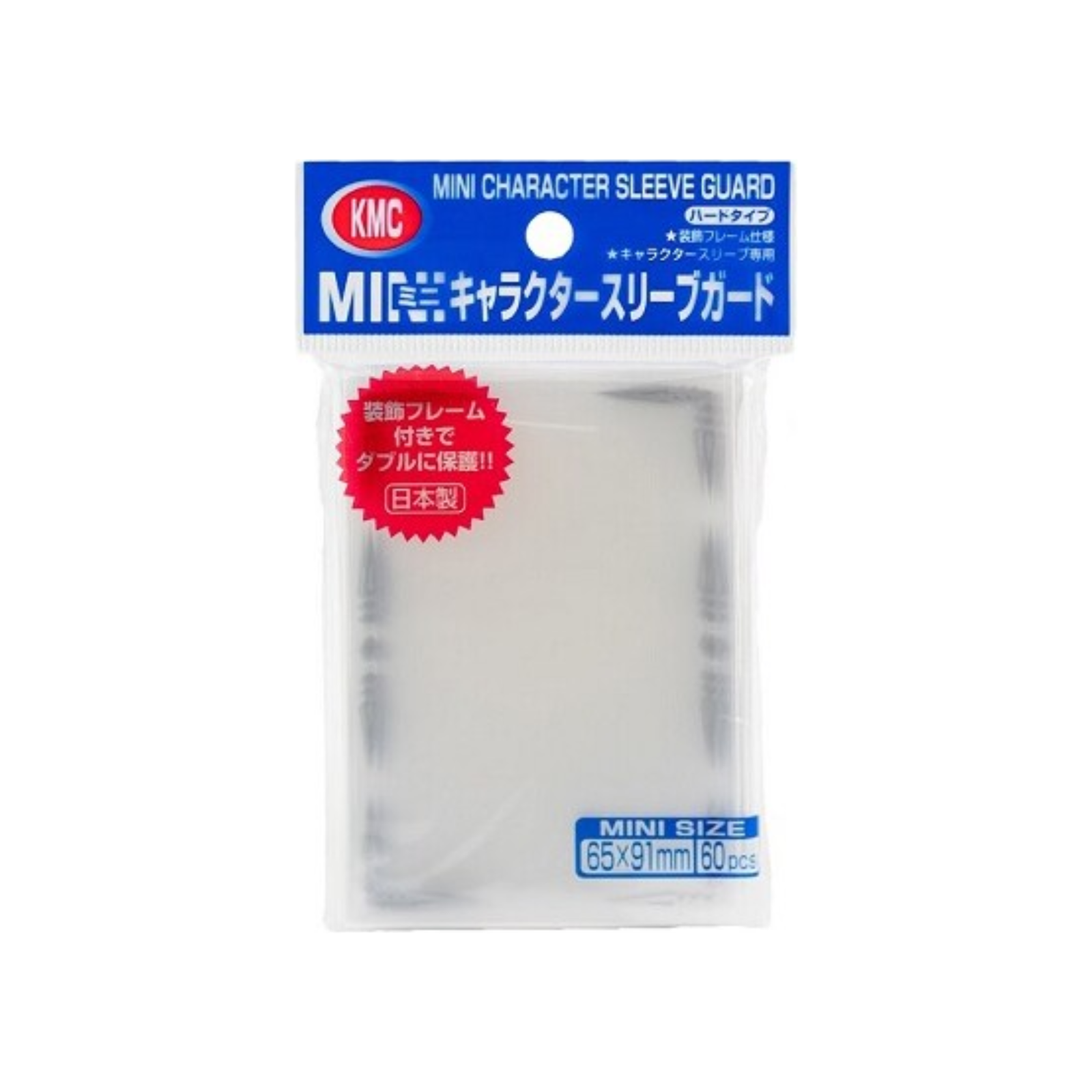 KMC Sleeve Character Sleeve Guard Mini Size 60pcs (Silver Frame)-KMC-Ace Cards & Collectibles
