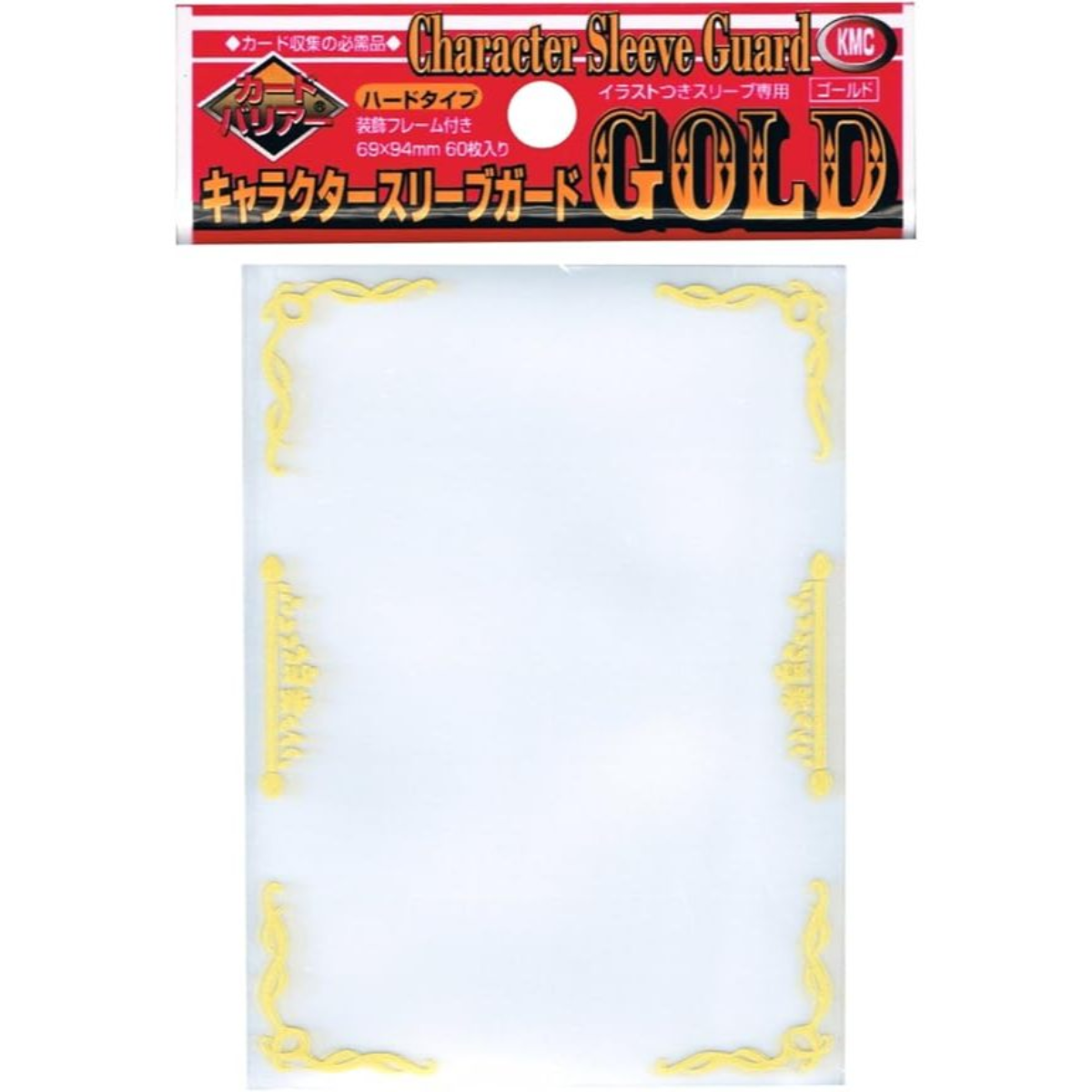 KMC Sleeve Character Sleeve Guard Standard Size 60pcs - Gold Frame (New 2023)-KMC-Ace Cards &amp; Collectibles