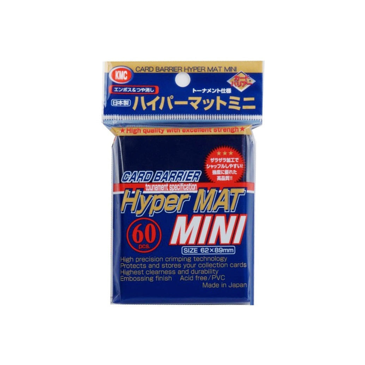 KMC Sleeve Hyper Mat Mini Size 60pcs - Blue ( Japanese Size )-KMC-Ace Cards & Collectibles