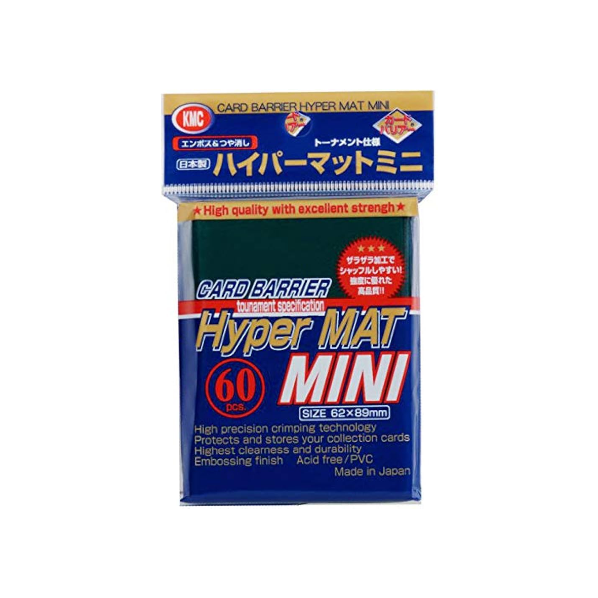KMC Sleeve Hyper Mat Mini Size 60pcs - Green ( Japanese Size )-KMC-Ace Cards & Collectibles