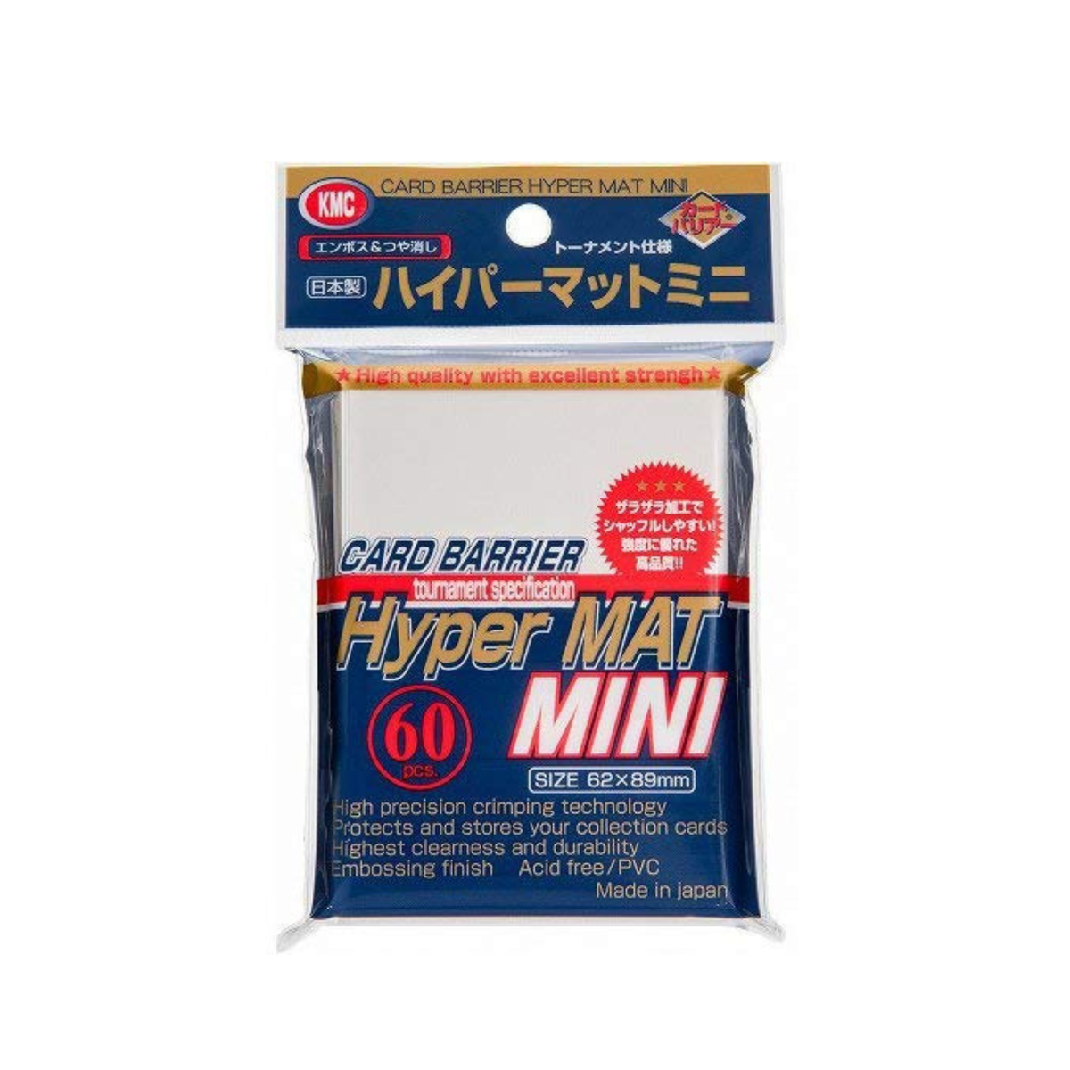 KMC Sleeve Hyper Mat Mini Size 60pcs - White ( Japanese Size )-KMC-Ace Cards & Collectibles