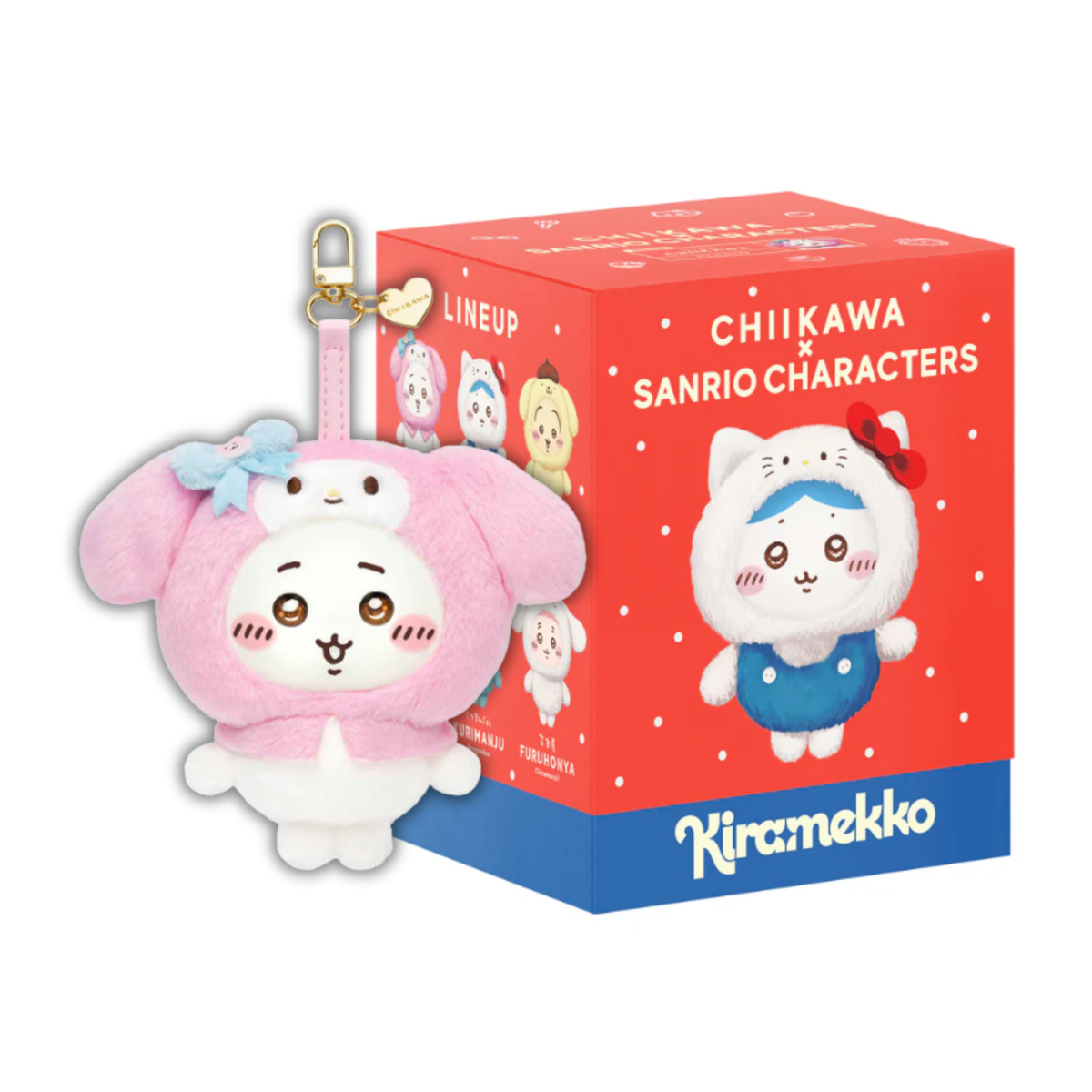 Chiikawa × Sanrio Characters Kiramekko Vinyl Plush