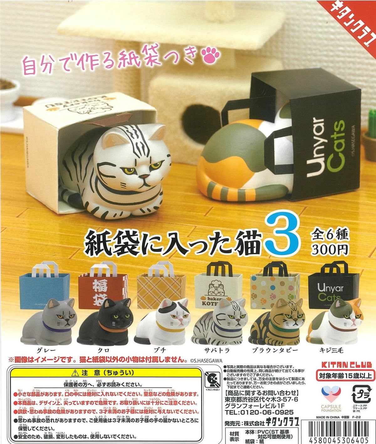 Kitan Club x Cat in a Paper Bag 3-Single Box (Random)-Kitan Club-Ace Cards & Collectibles