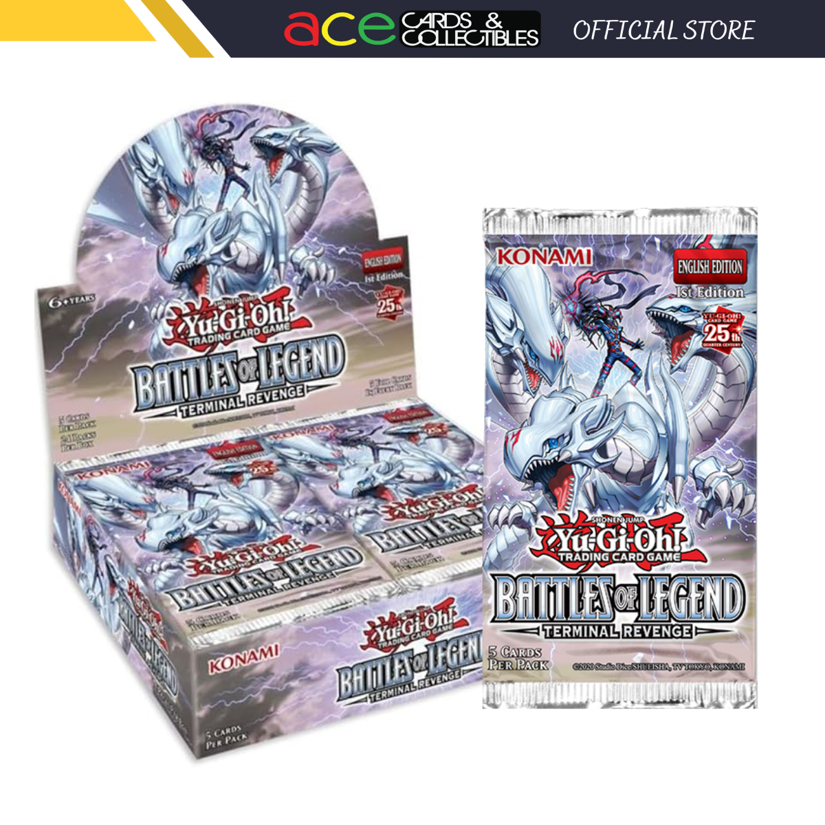 Yu-Gi-Oh Battles of Legend: Terminal Revenge 1st Edition Booster (English)-Single Pack (Random)-Konami-Ace Cards &amp; Collectibles