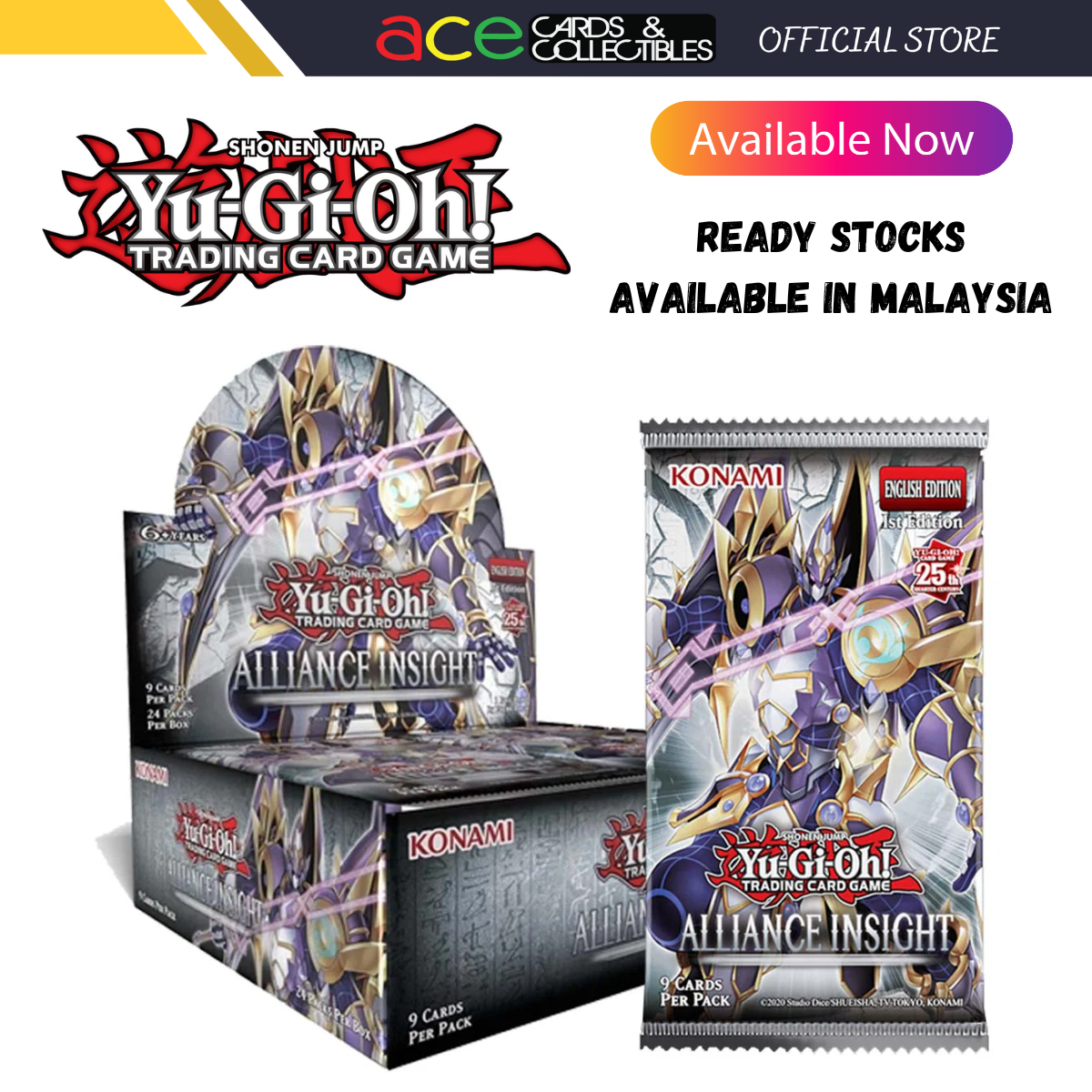 Yu-Gi-Oh TCG : Alliance Insight 1208 Booster [CG2002-AE] (English)-Single Pack (Random)-Konami-Ace Cards & Collectibles