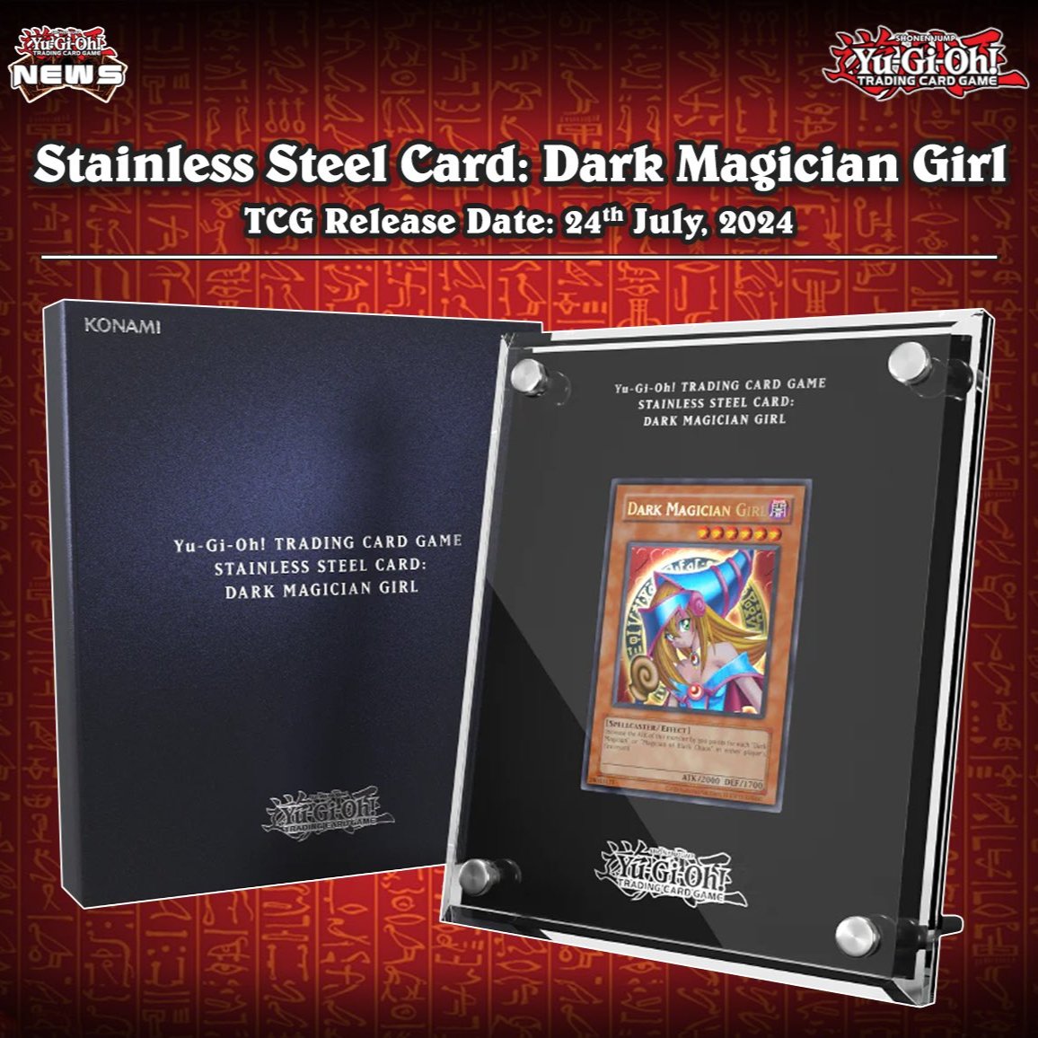 Yu-Gi-Oh! TCG Stainless Steel Card &quot;Dark Magician Girl&quot;-Konami-Ace Cards &amp; Collectibles