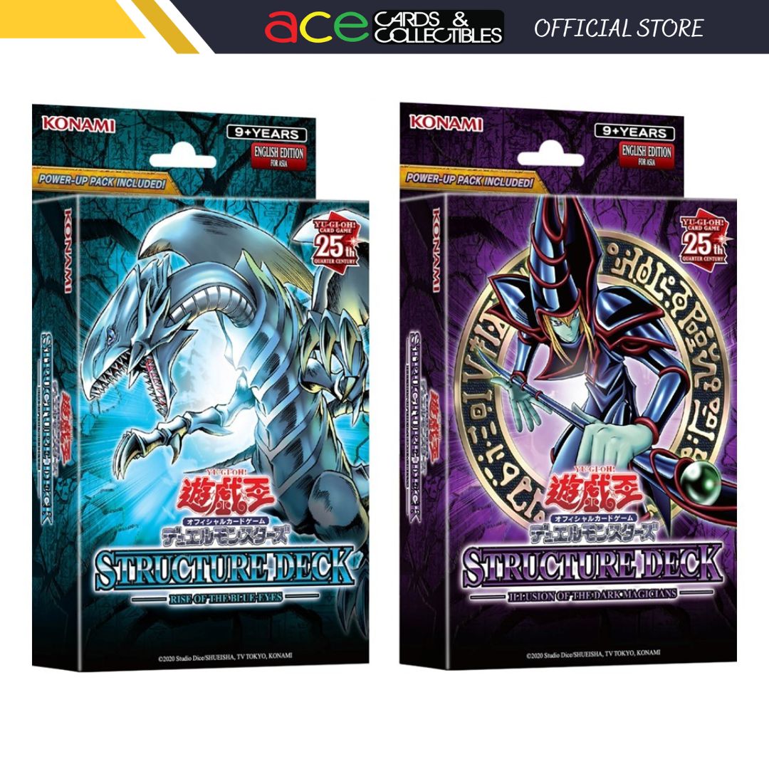 Yu-Gi-Oh TCG: Structure Deck - Rise of the Blue Eyes &amp; illusion of the Dark Magicians (English)-Rise of the Blue Eyes-Konami-Ace Cards &amp; Collectibles