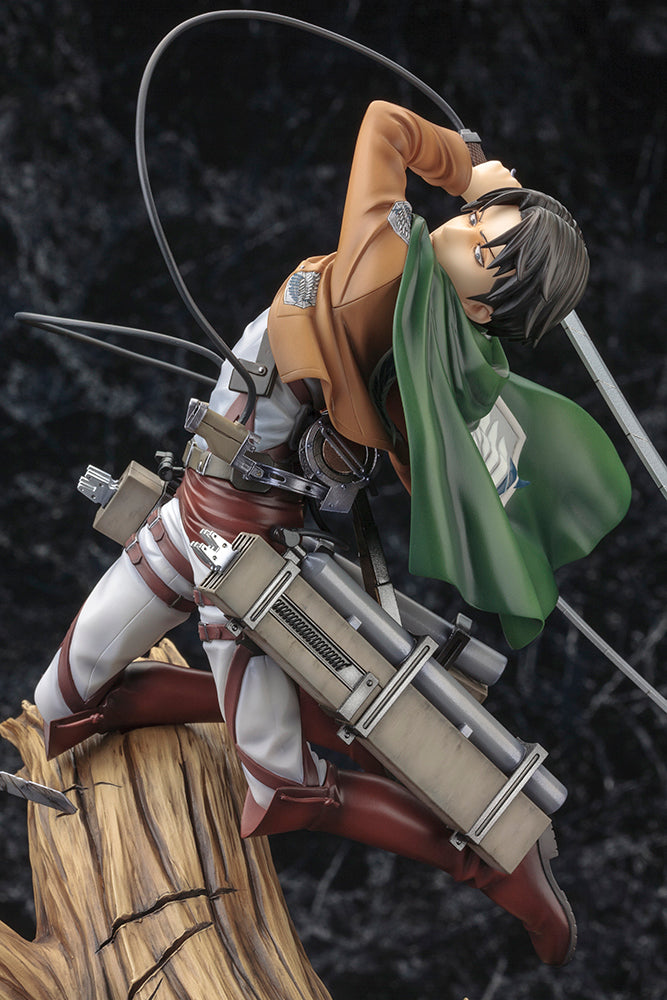 Kotobukiya Attack On Titan ARTFX J 1/8 PVC Figure &quot;Levi&quot; (Renewal Package Ver.)-Kotobukiya-Ace Cards &amp; Collectibles
