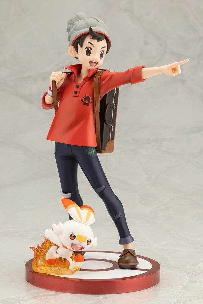 Pokemon "Victor with Scorbunny" 1/8 ARTFXJ Statue-Kotobukiya-Ace Cards & Collectibles