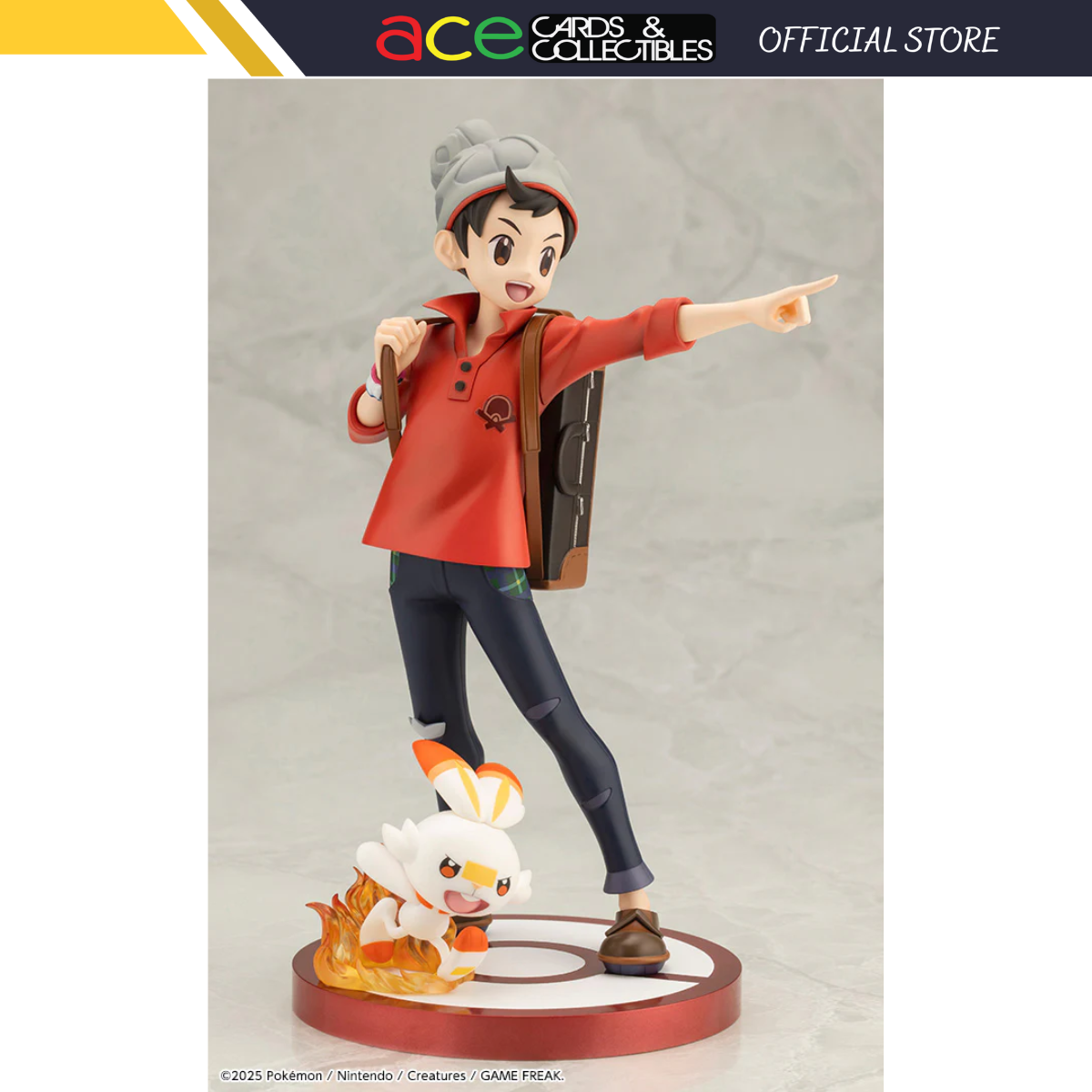 Pokemon "Victor with Scorbunny" 1/8 ARTFXJ Statue-Kotobukiya-Ace Cards & Collectibles