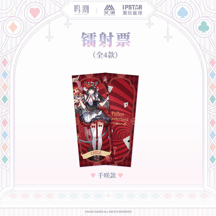 Wuthering Waves Fallen Wonderland Series Laser Ticket-Chisa-Kuro-Ace Cards & Collectibles