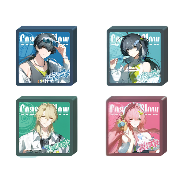 Wuthering Waves x Miniso "Coastal Glow Series" Light Frige Magnet-Aemeath-Kuro-Ace Cards & Collectibles