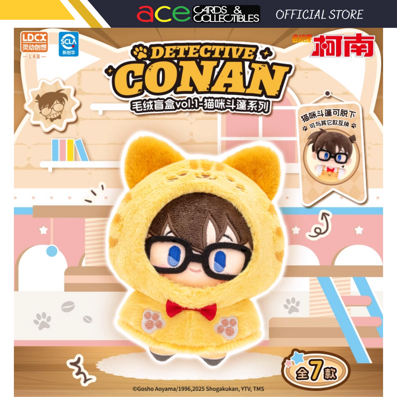 LDCX x Detective Conan Cat Cape Series Plush Blind Box Vol.1-Single Box (Random)-LDCX LAB-Ace Cards & Collectibles
