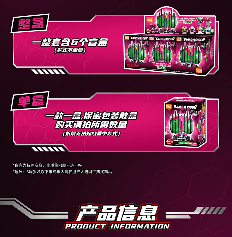LDCX x Mini Q Kamen Rider "Palm Hero" Blind Box-Single Box (Random)-LDCX LAB-Ace Cards & Collectibles