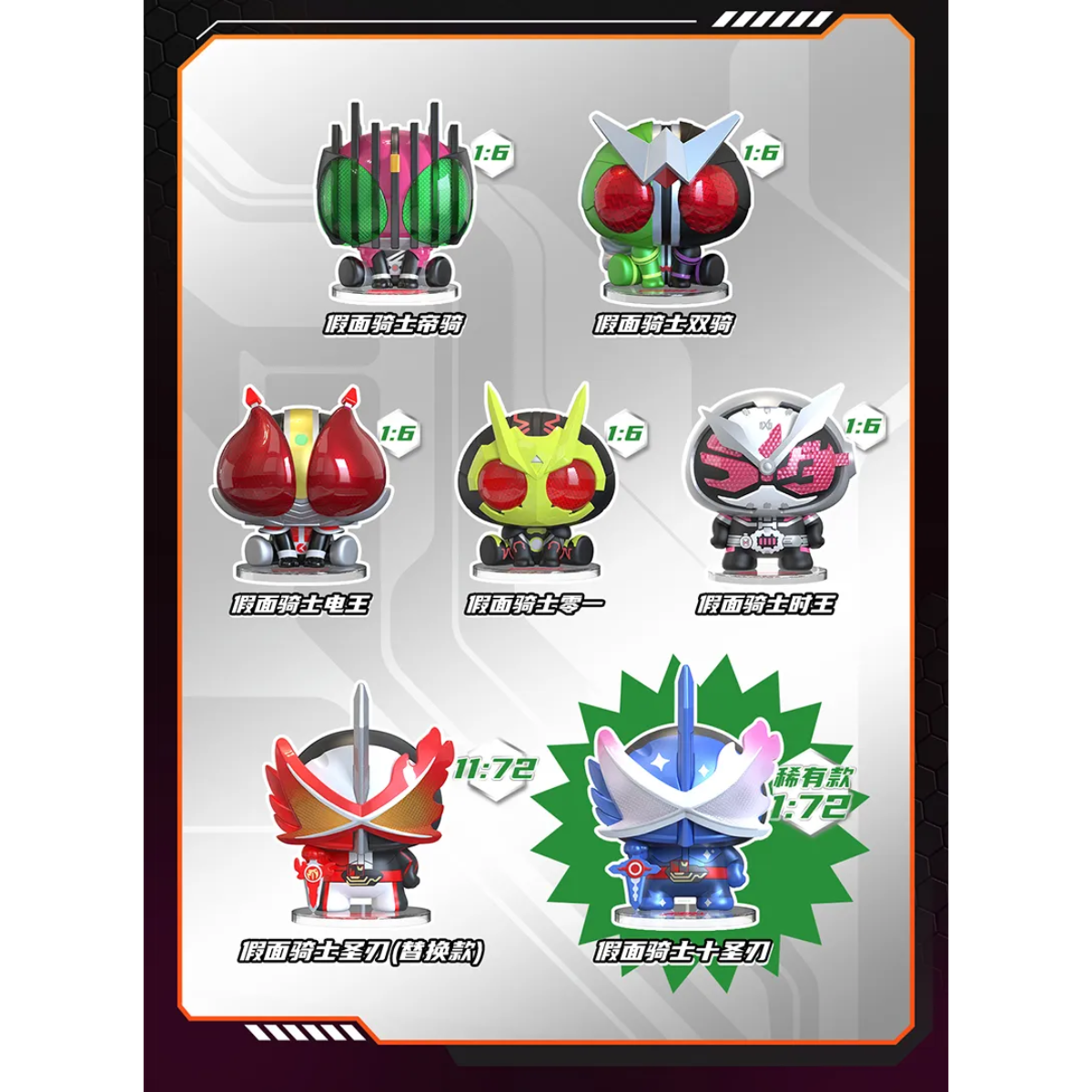 LDCX x Mini Q Kamen Rider "Palm Hero" Blind Box-Single Box (Random)-LDCX LAB-Ace Cards & Collectibles