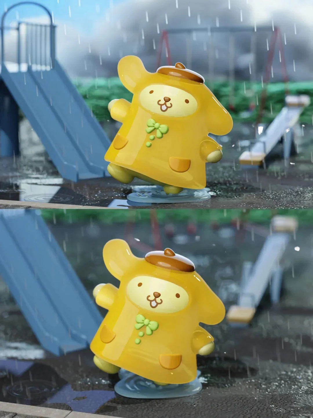 LANGBOWANG x Sanrio Characters It&#39;s Raining Day! Series-Pompompurin-Langbowang-Ace Cards &amp; Collectibles