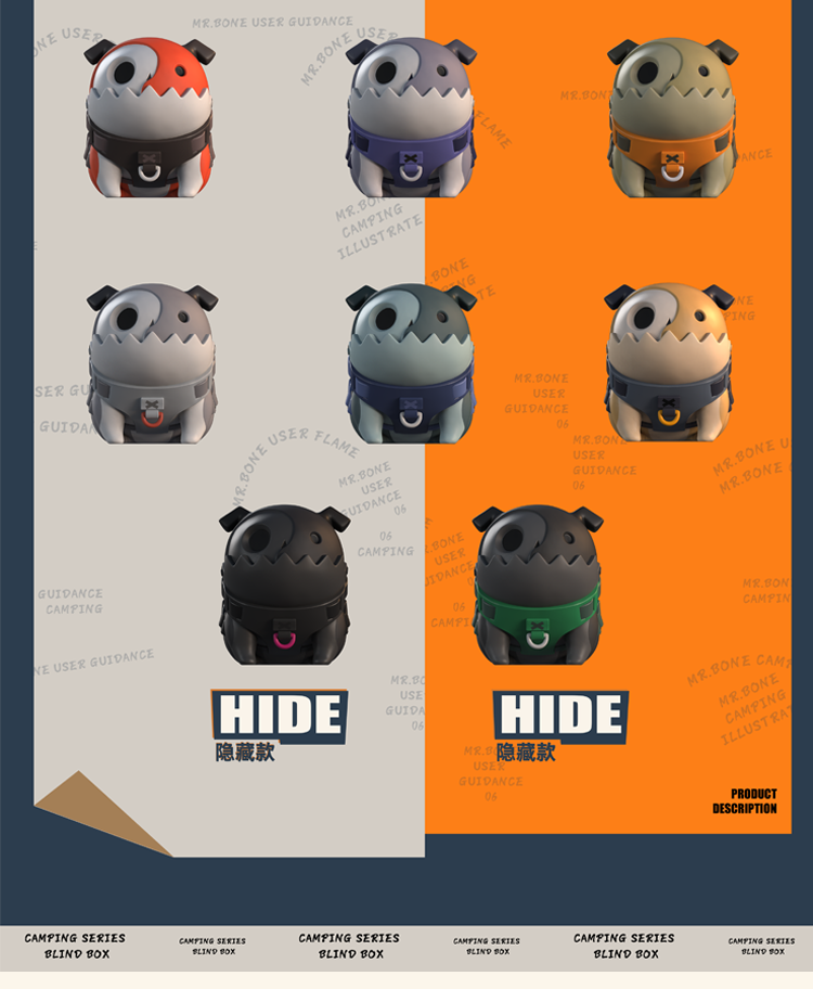 MR.BONE Camping & Zombie Dog Series Blind Box-Combo (1+1)-MY OWN CULTURE-Ace Cards & Collectibles