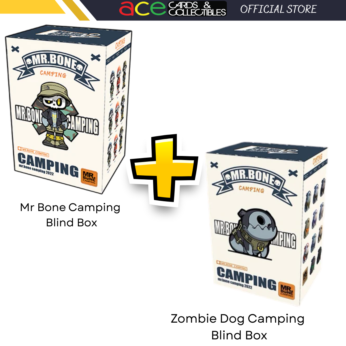MR.BONE Camping & Zombie Dog Series Blind Box-Combo (1+1)-MY OWN CULTURE-Ace Cards & Collectibles