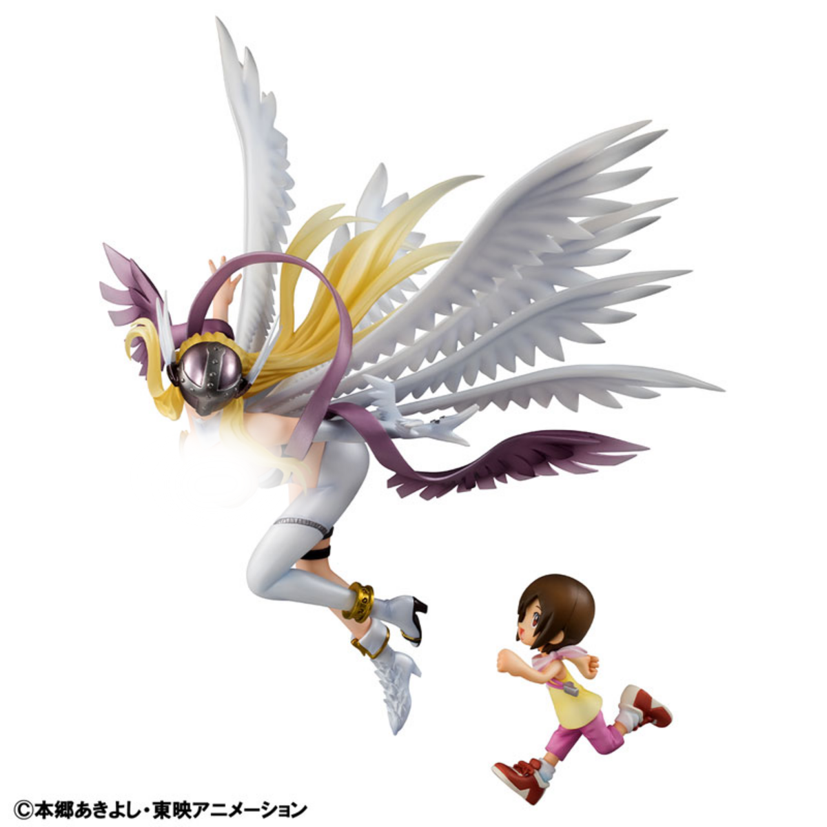 Digimon Adventure G.E.M. Series Figurine “Angewomon & Hikari Yagami"-MegaHouse-Ace Cards & Collectibles