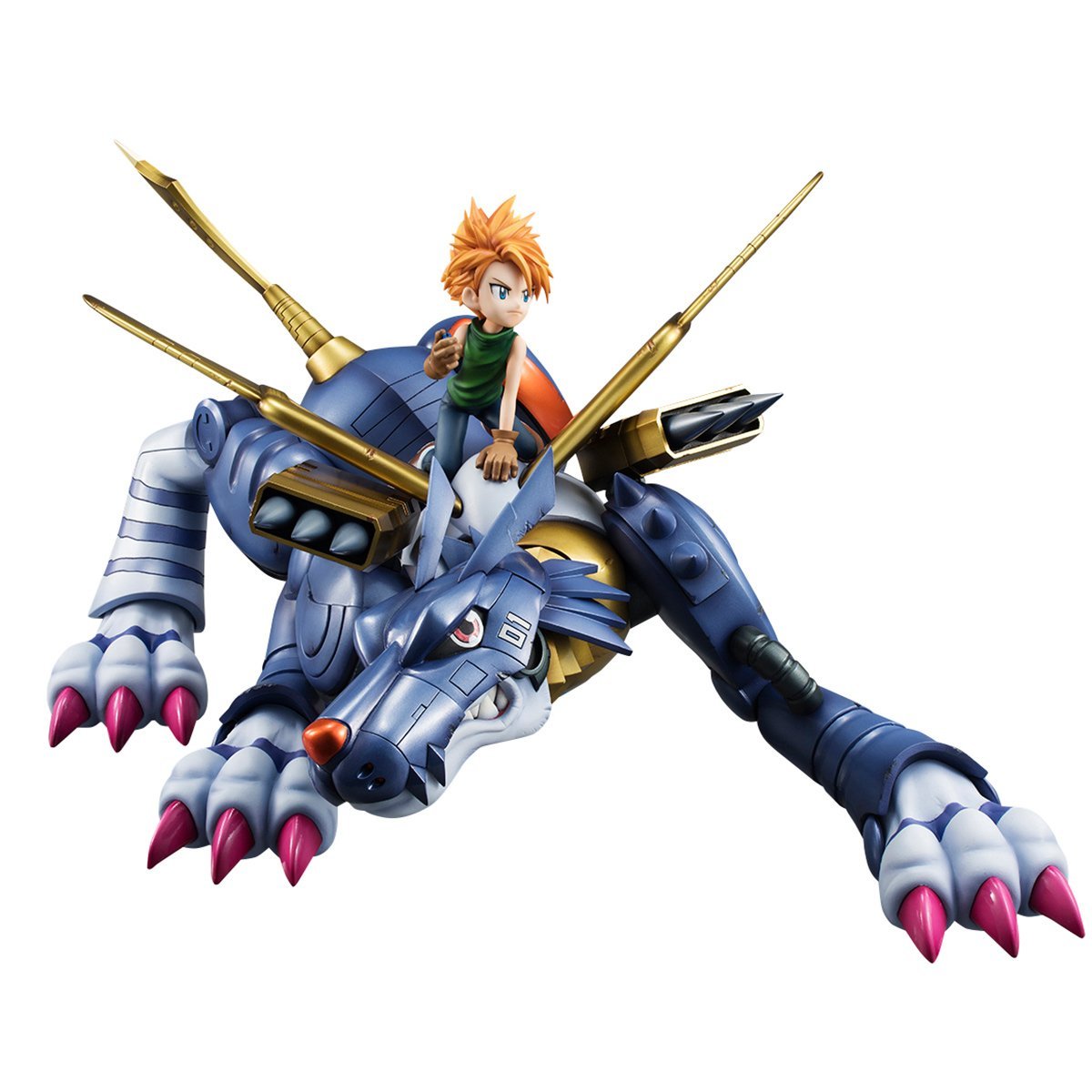 Digimon Adventure -Precious G.E.M. Series- &quot;Metal Garurumon and Yamato Ishida&quot; [Reissue]-MegaHouse-Ace Cards &amp; Collectibles