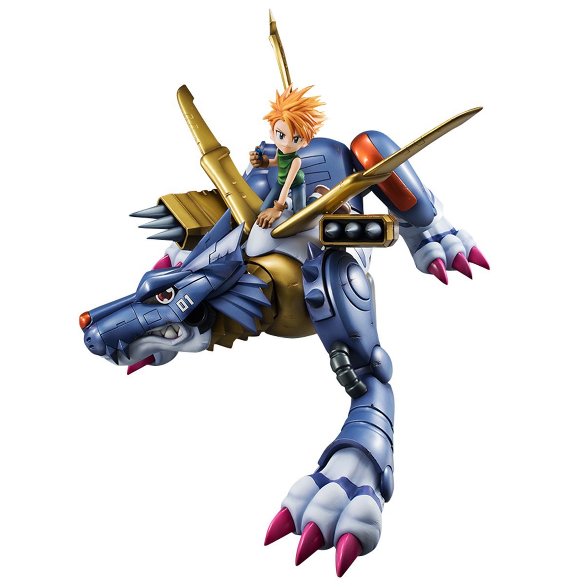 Digimon Adventure -Precious G.E.M. Series- &quot;Metal Garurumon and Yamato Ishida&quot; [Reissue]-MegaHouse-Ace Cards &amp; Collectibles