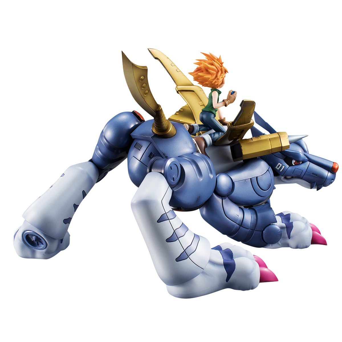 Digimon Adventure -Precious G.E.M. Series- &quot;Metal Garurumon and Yamato Ishida&quot; [Reissue]-MegaHouse-Ace Cards &amp; Collectibles