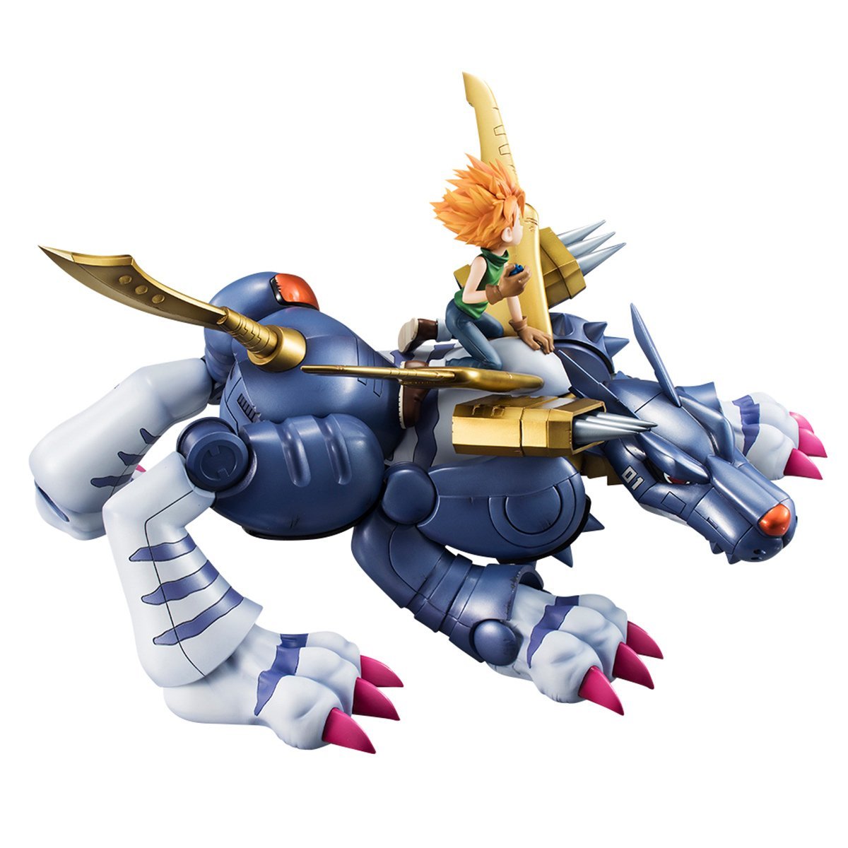 Digimon Adventure -Precious G.E.M. Series- &quot;Metal Garurumon and Yamato Ishida&quot; [Reissue]-MegaHouse-Ace Cards &amp; Collectibles