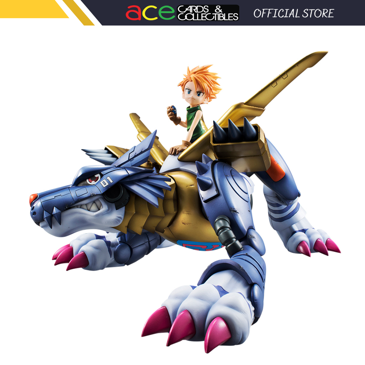 Digimon Adventure -Precious G.E.M. Series- &quot;Metal Garurumon and Yamato Ishida&quot; [Reissue]-MegaHouse-Ace Cards &amp; Collectibles