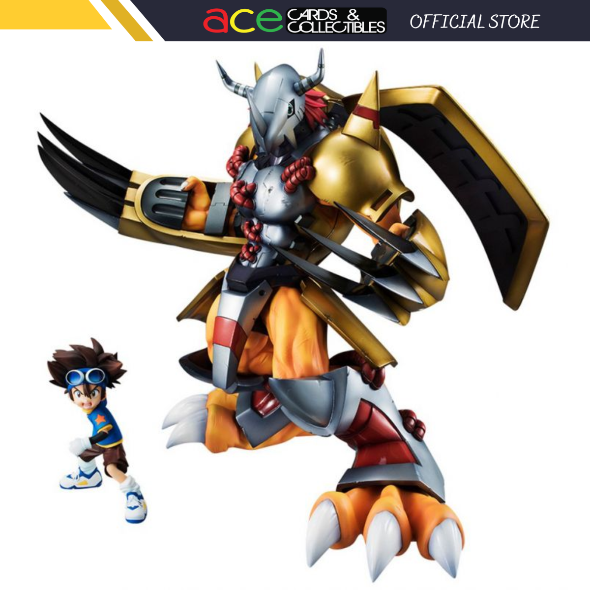 Digimon Adventure -Precious G.E.M. Series- &quot;WarGreymon &amp; Tai Kamiya&quot; [Reissue]-MegaHouse-Ace Cards &amp; Collectibles