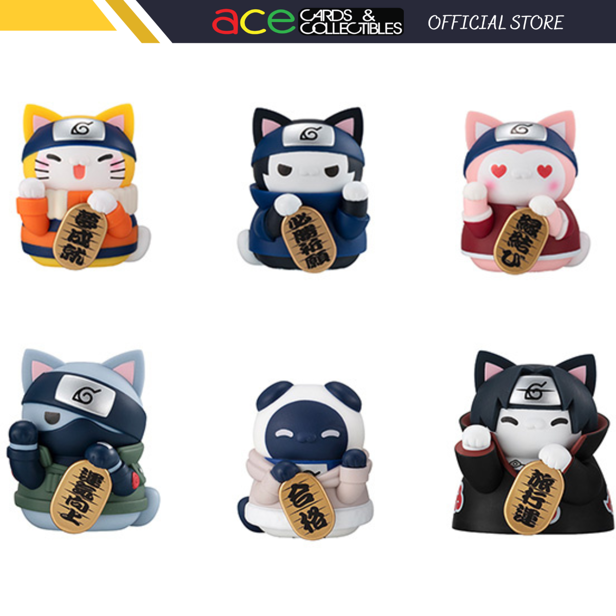 MEGA CAT PROJECT NARUTO Shippuden Nyaruto! Beckoning cat FORTUNE One more time!-Display Box (6pcs)-MegaHouse-Ace Cards &amp; Collectibles