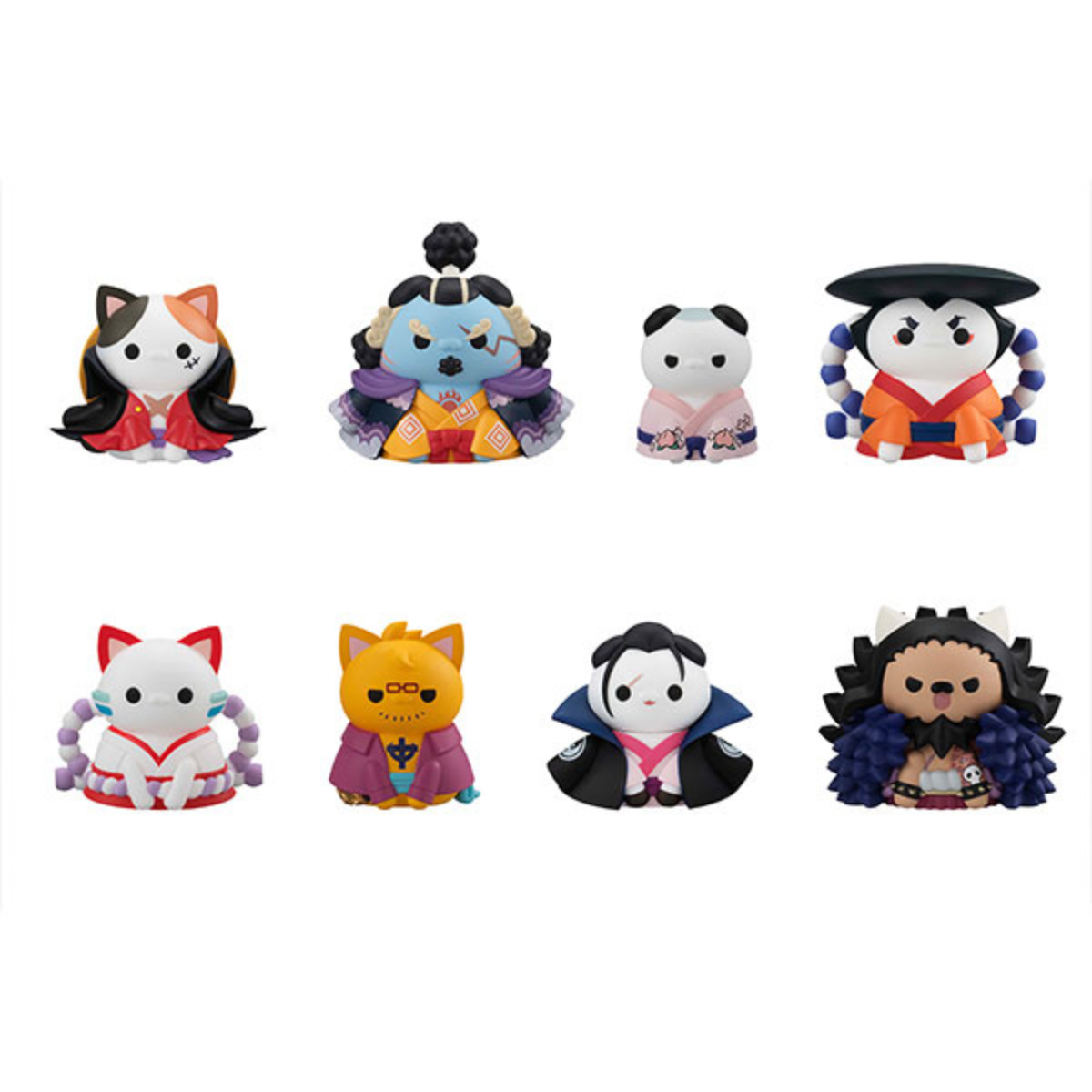 ONE PIECE MEGA CAT PROJECT &quot;Luffy in Wano Kuni&quot; (Nyan Piece Nyan! ver.) (Repeat) (SET of 8pcs)-Display Box (8pcs)-MegaHouse-Ace Cards &amp; Collectibles
