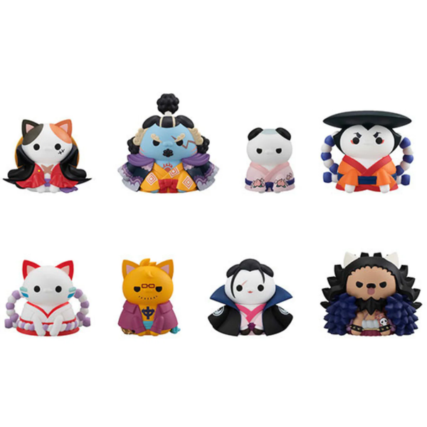 ONE PIECE MEGA CAT PROJECT "Luffy in Wano Kuni" (Nyan Piece Nyan! ver.) (Repeat) (SET of 8pcs)-Single Box (Random)-MegaHouse-Ace Cards & Collectibles