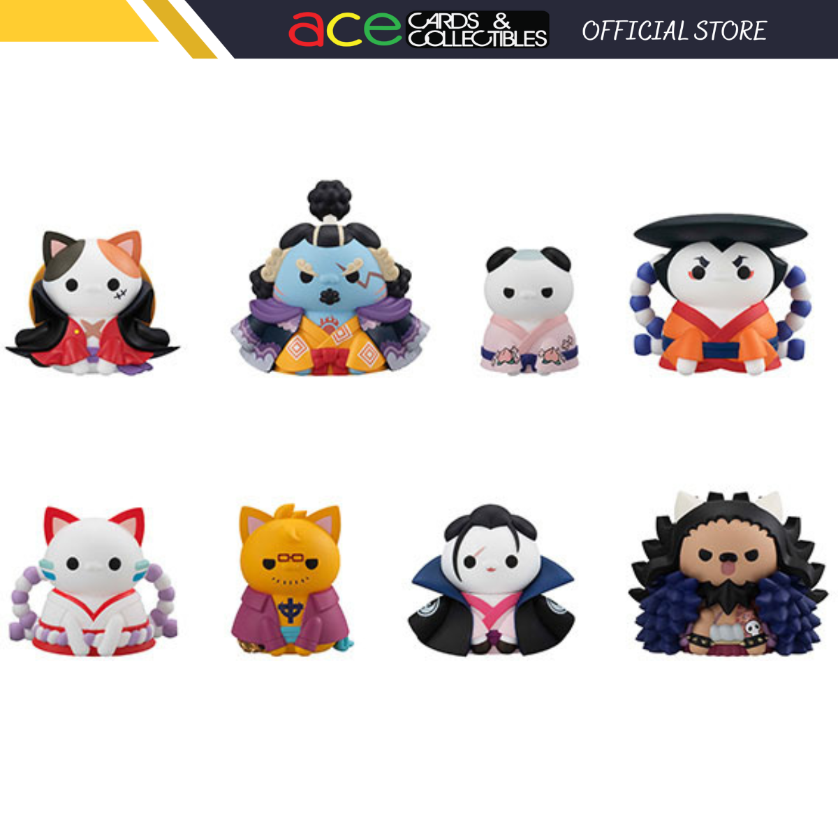 ONE PIECE MEGA CAT PROJECT "Luffy in Wano Kuni" (Nyan Piece Nyan! ver.) (Repeat) (SET of 8pcs)-Single Box (Random)-MegaHouse-Ace Cards & Collectibles