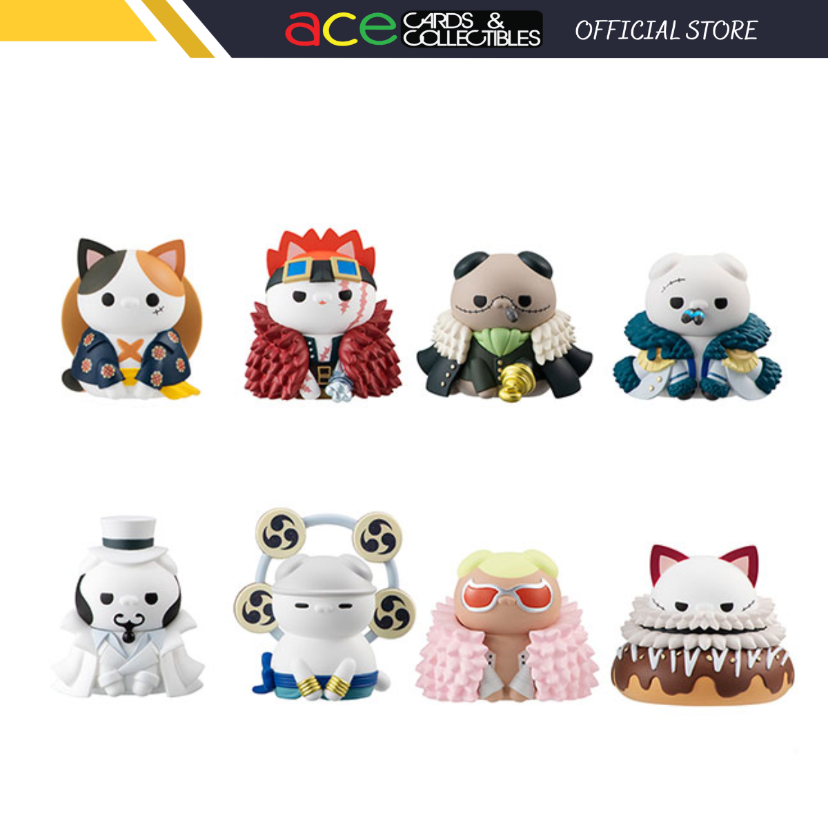 One Piece: NyanPieceNyan! Mega Cat Project Luffy with Rivals Series-Whole Box (8pcs)-MegaHouse-Ace Cards &amp; Collectibles