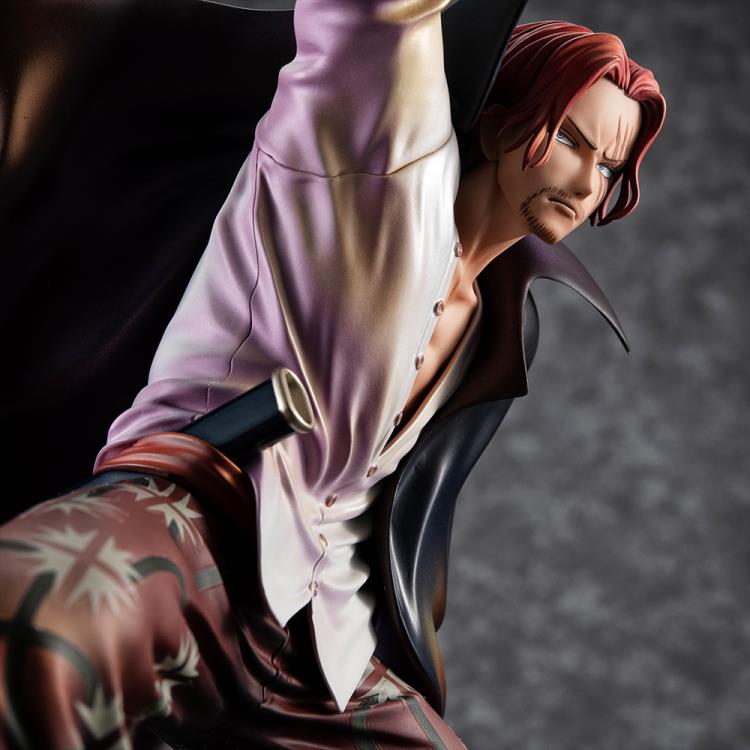 One Piece Portrait.Of.Pirates Figurine Red Hair &quot;Shanks&quot; (Playback Memories)-MegaHouse-Ace Cards &amp; Collectibles