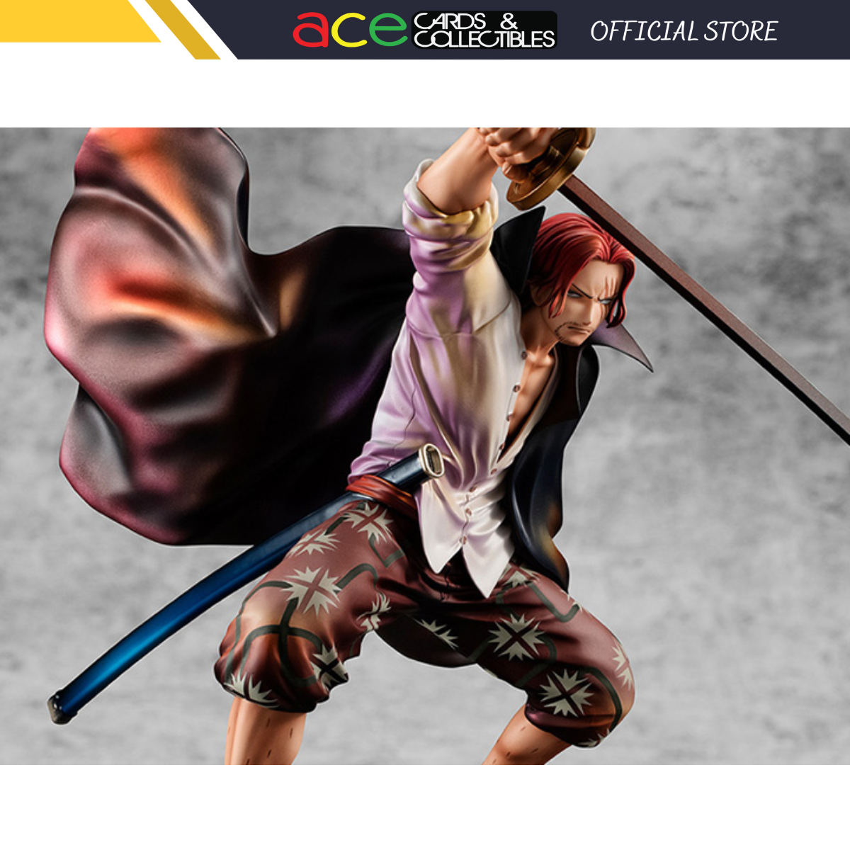 One Piece Portrait.Of.Pirates Figurine Red Hair "Shanks" (Playback Memories)-MegaHouse-Ace Cards & Collectibles