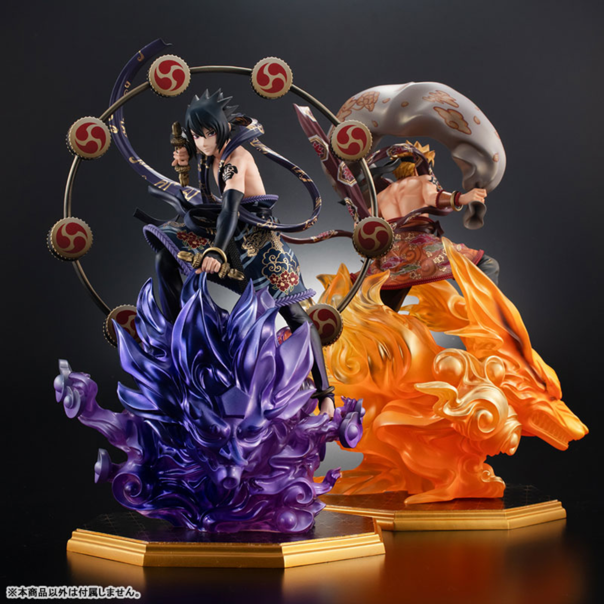 Precious G.E.M. SERIES Naruto Shippuden "Naruto Uzumaki Wind God＆Sasuke Uchiha Thunder God Set"-MegaHouse-Ace Cards & Collectibles