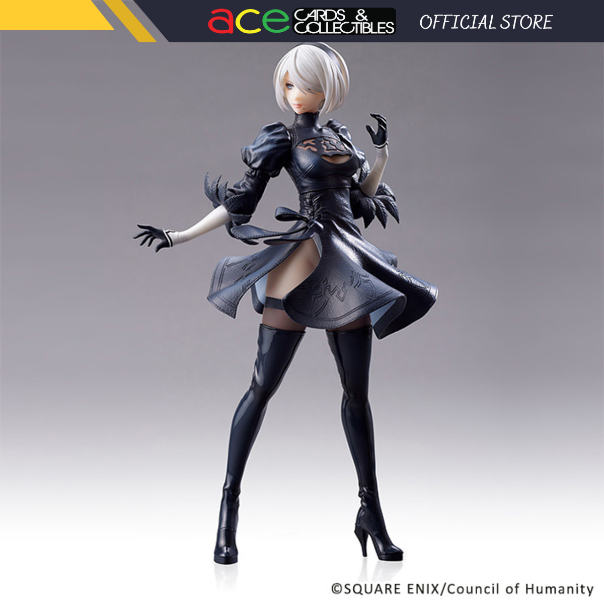 SQUARE ENIX NieR:Automata Ver.1.1a Statuette - 2B "YoRHa No.2 Type B" (No Googles Ver.)-MegaHouse-Ace Cards & Collectibles